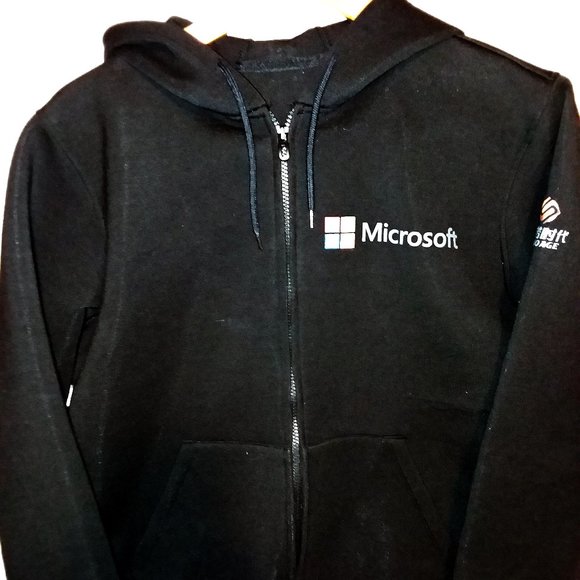 Microsoft Full Zip Black Size Large - Picture 1 of 6